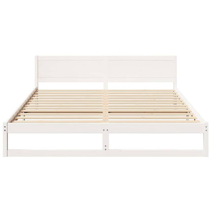Struttura del letto Bianco 200 x 200 cm Pino massello