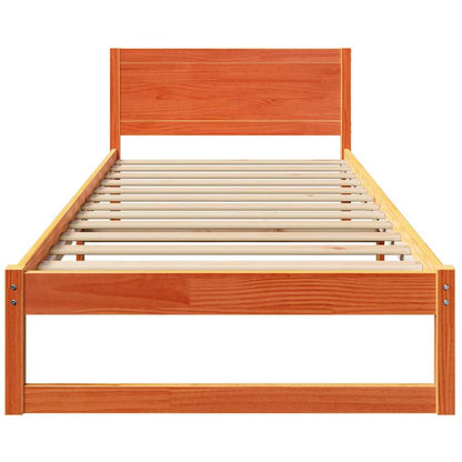 Struttura del letto Marrone cerato 90 x 190 cm Pino massello