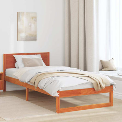 Struttura del letto Marrone cerato 75 x 190 cm Pino massello