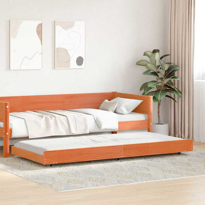 Struttura del letto Marrone cerato 100 x 200 cm Pino massello