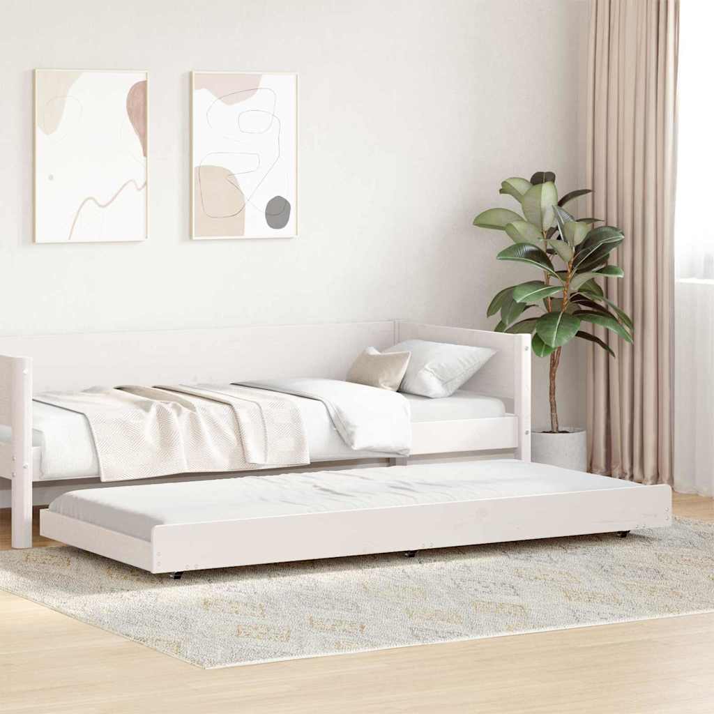 Struttura del letto Bianco 75 x 190 cm Pino massello