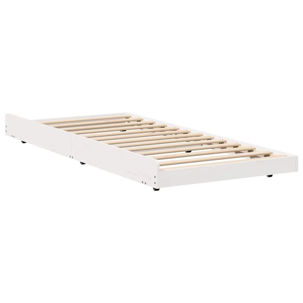 Struttura del letto Bianco 75 x 190 cm Pino massello