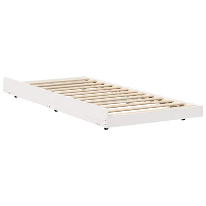 Struttura del letto Bianco 75 x 190 cm Pino massello