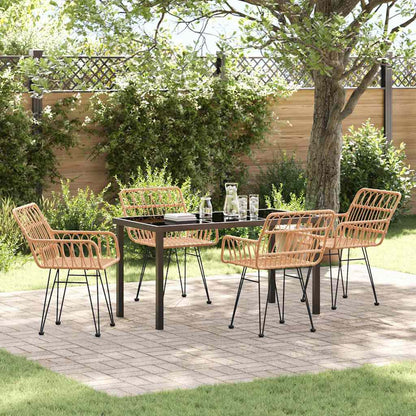 Set da Pranzo per Giardino 5 pcs Marrone