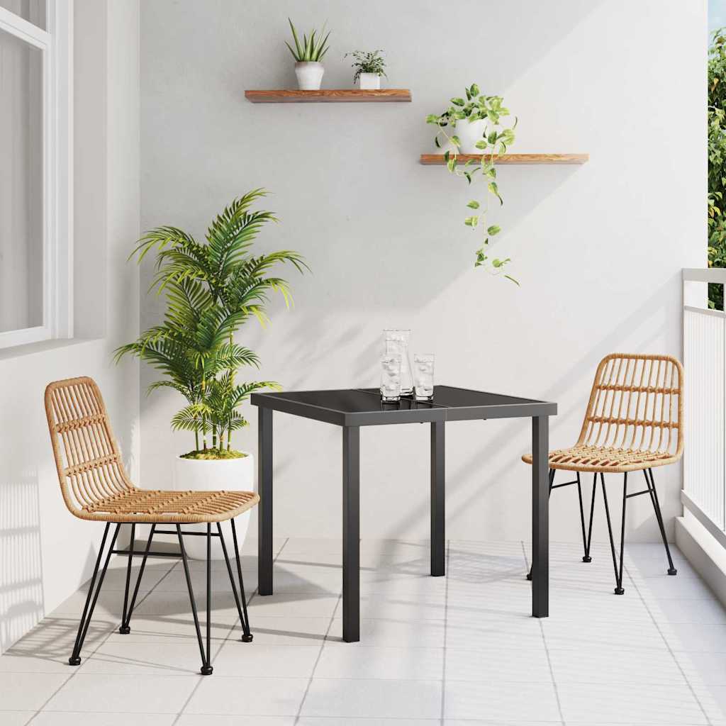 Set da Pranzo per Giardino 3 pcs Marrone