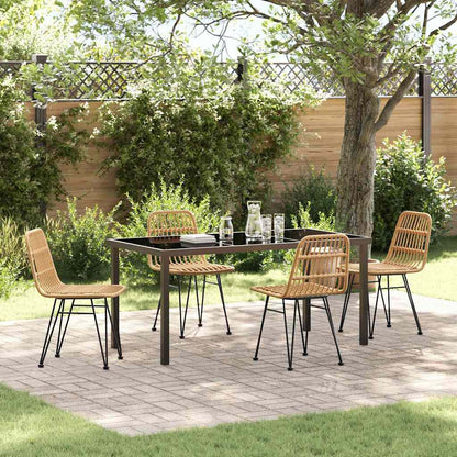 Set da Pranzo per Giardino 5 pcs Marrone