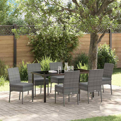 Set da Pranzo per Giardino 7 pcs Grigio