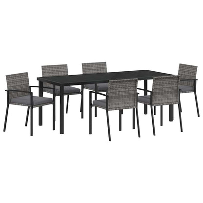Set da Pranzo per Giardino 6 pcs Grigio