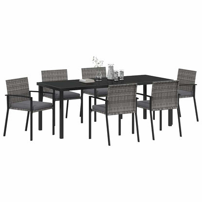 Set da Pranzo per Giardino 6 pcs Grigio