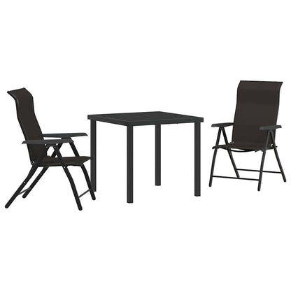 Set da Pranzo per Giardino 3 pcs CaffÃ¨ nero