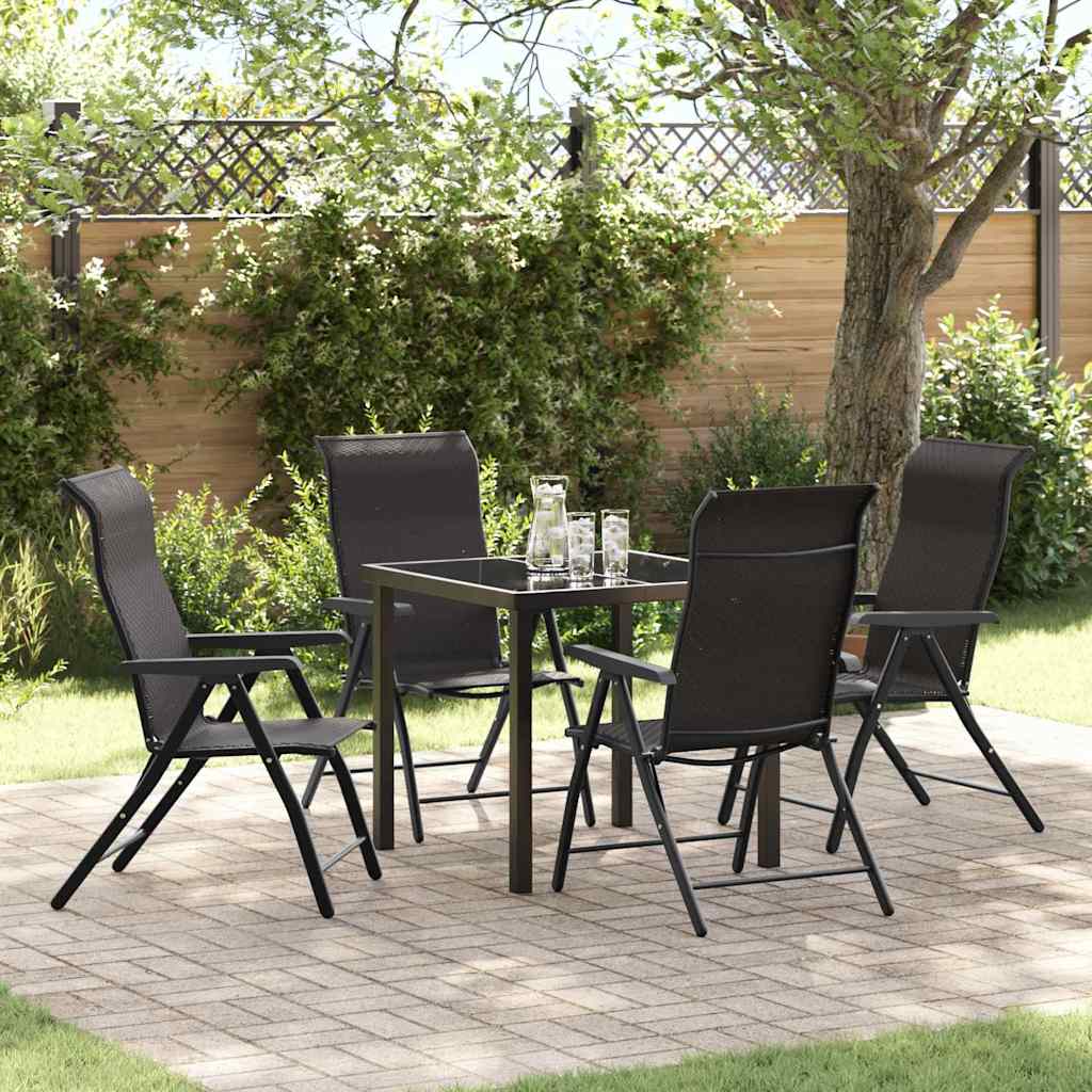 Set da Pranzo per Giardino 5 pcs CaffÃ¨ nero