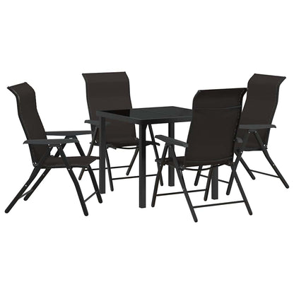 Set da Pranzo per Giardino 5 pcs CaffÃ¨ nero