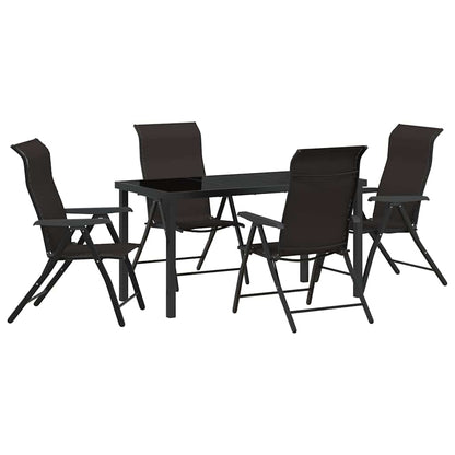 Set da Pranzo per Giardino 5 pcs CaffÃ¨ nero