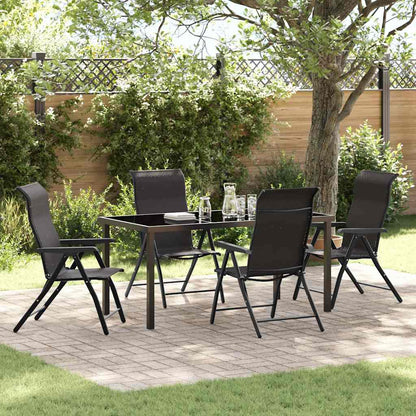 Set da Pranzo per Giardino 5 pcs CaffÃ¨ nero