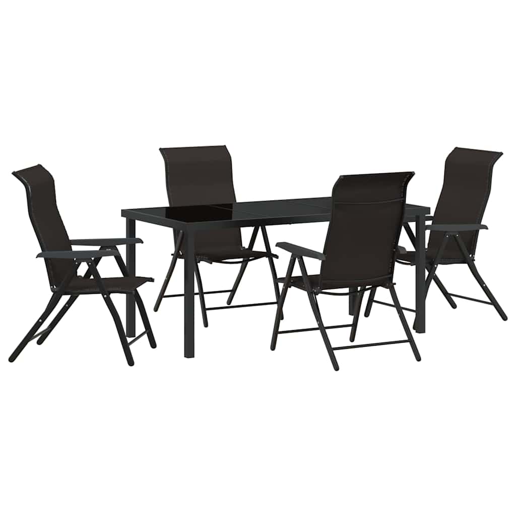 Set da Pranzo per Giardino 5 pcs CaffÃ¨ nero