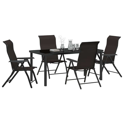 Set da Pranzo per Giardino 5 pcs CaffÃ¨ nero