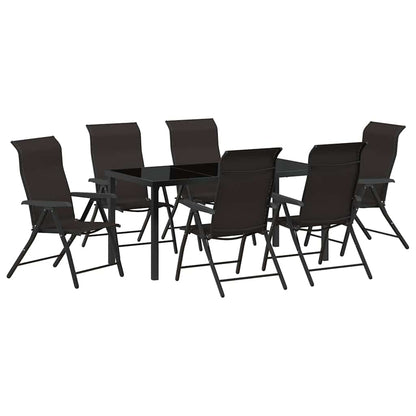 Set da Pranzo per Giardino 7 pcs CaffÃ¨ nero