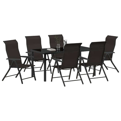Set da Pranzo per Giardino 7 pcs CaffÃ¨ nero
