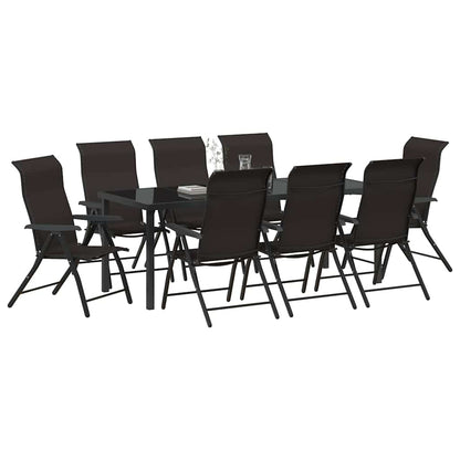 Set da Pranzo per Giardino 9 pcs CaffÃ¨ nero