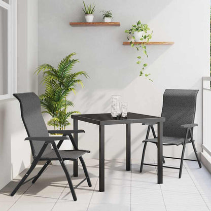 Set da Pranzo per Giardino 3 pcs Grigio