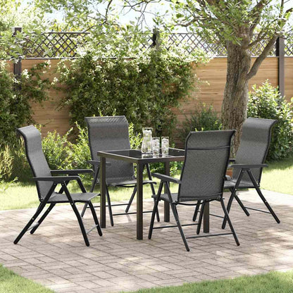 Set da Pranzo per Giardino 5 pcs Grigio