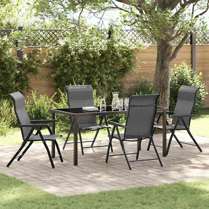 Set da Pranzo per Giardino 5 pcs Grigio