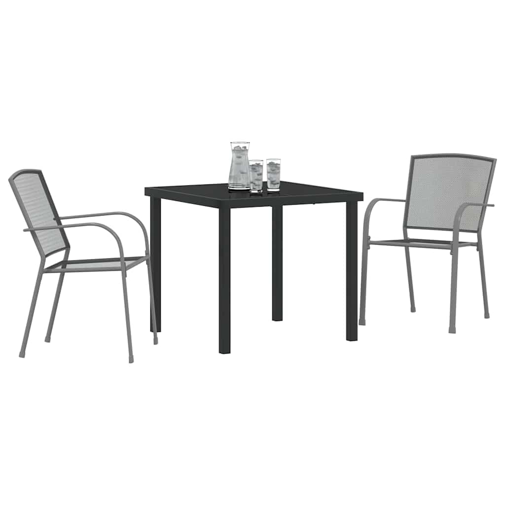 Set da Pranzo per Giardino 3 pcs Antracite