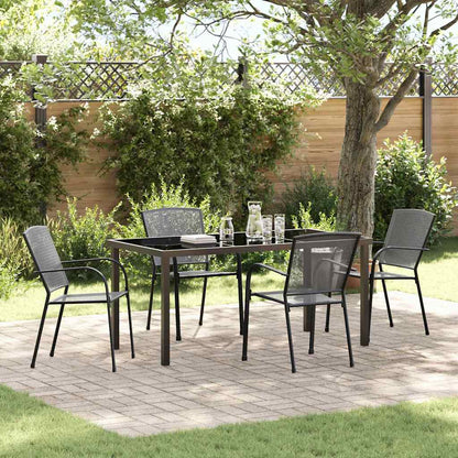 Set da Pranzo per Giardino 5 pcs Antracite