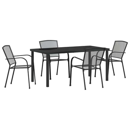 Set da Pranzo per Giardino 5 pcs Antracite