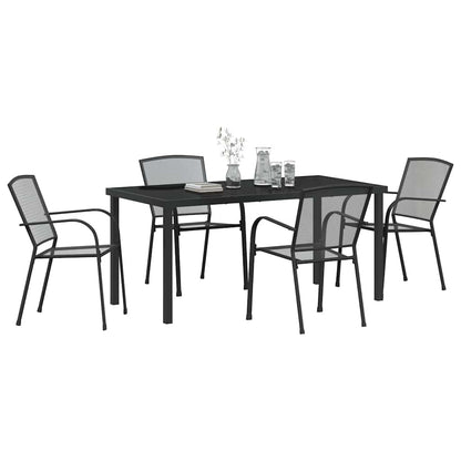 Set da Pranzo per Giardino 5 pcs Antracite