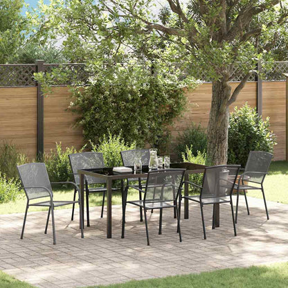 Set da Pranzo per Giardino 7 pcs Antracite