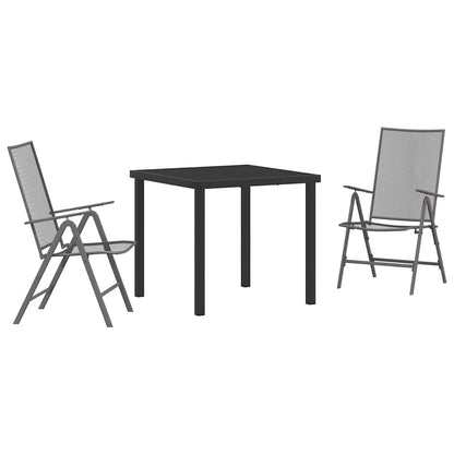 Set da Pranzo per Giardino 3 pcs Antracite