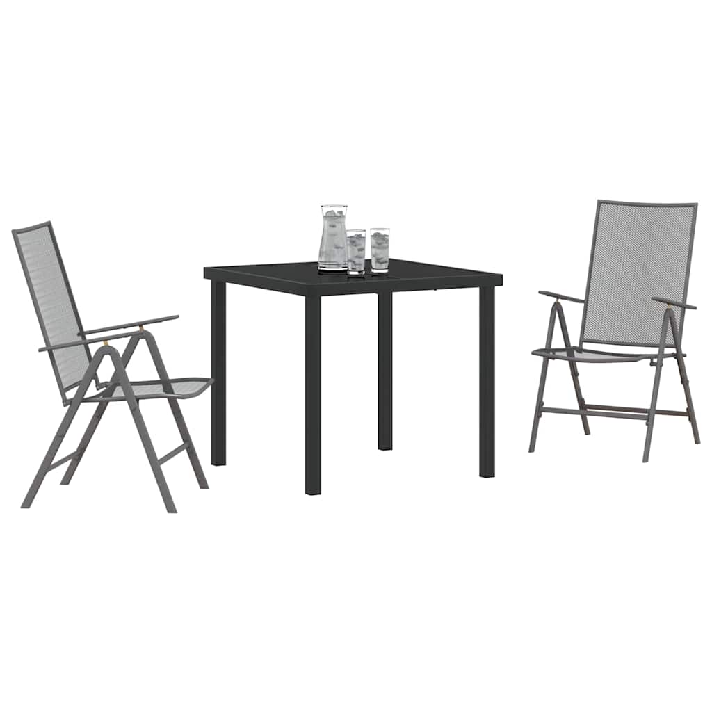 Set da Pranzo per Giardino 3 pcs Antracite