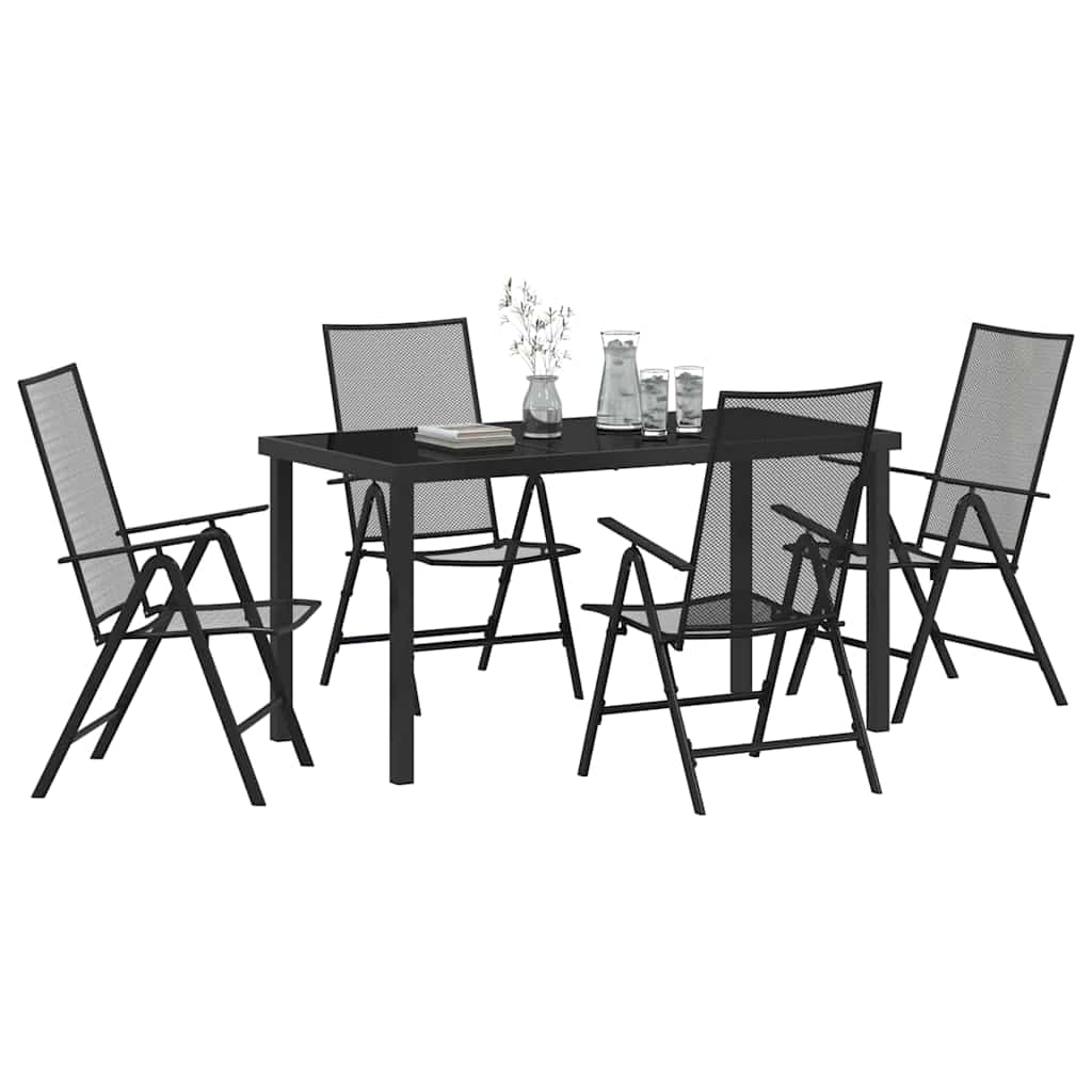 Set da Pranzo per Giardino 5 pcs Antracite