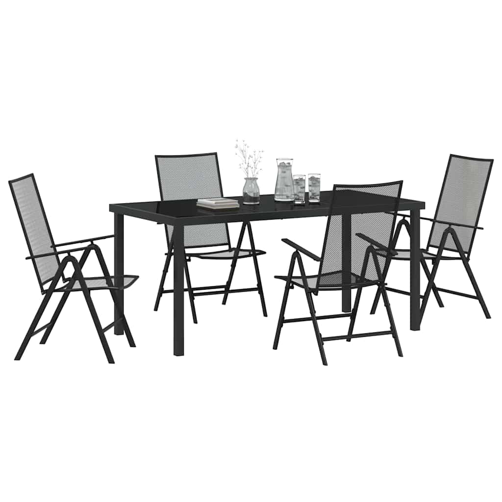 Set da Pranzo per Giardino 5 pcs Antracite