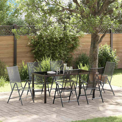 Set da Pranzo per Giardino 7 pcs Antracite