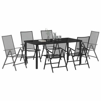 Set da Pranzo per Giardino 7 pcs Antracite