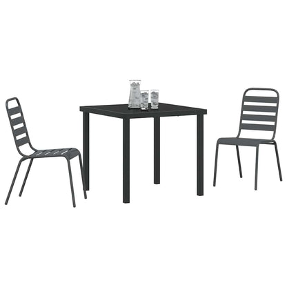 Set da Pranzo per Giardino 3 pcs Antracite