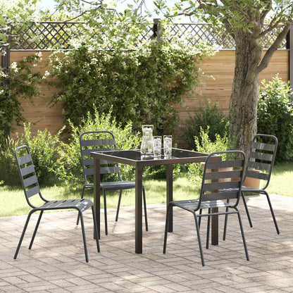 Set da Pranzo per Giardino 5 pcs Antracite