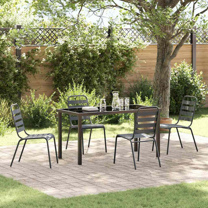 Set da Pranzo per Giardino 5 pcs Antracite