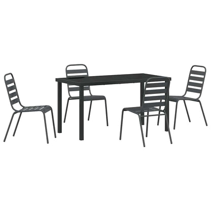 Set da Pranzo per Giardino 5 pcs Antracite