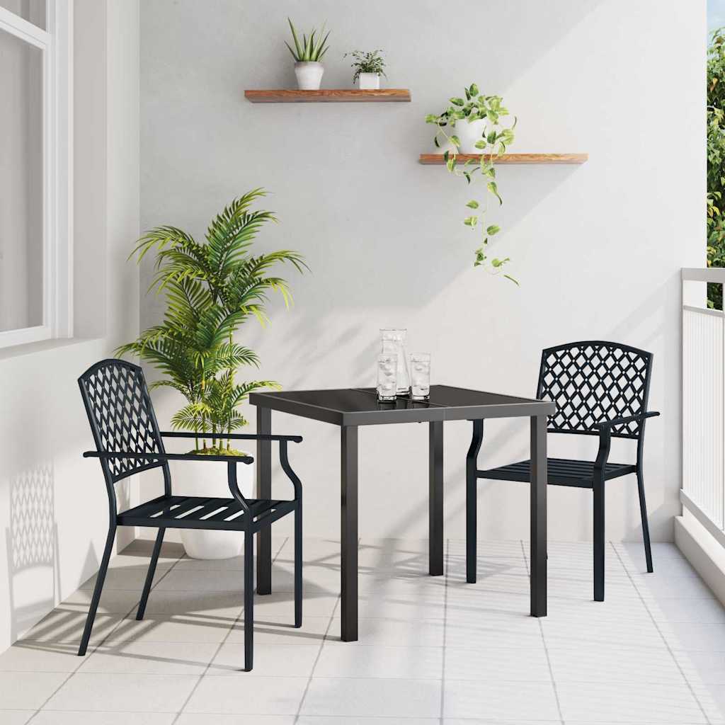 Set da Pranzo per Giardino 3 pcs Antracite