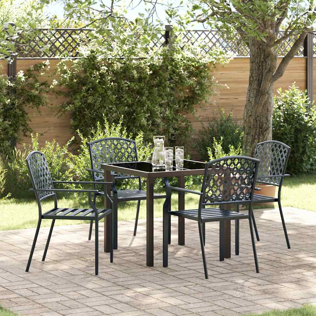Set da Pranzo per Giardino 5 pcs Antracite