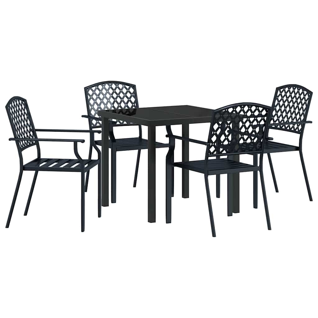 Set da Pranzo per Giardino 5 pcs Antracite