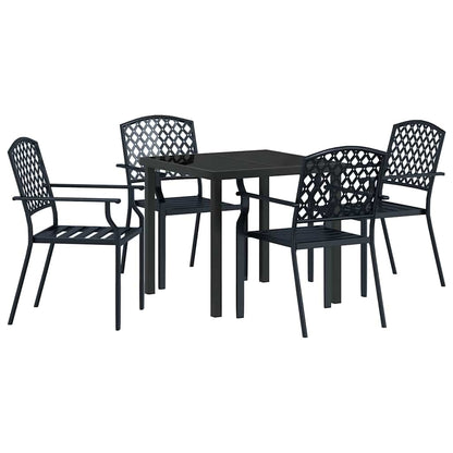 Set da Pranzo per Giardino 5 pcs Antracite