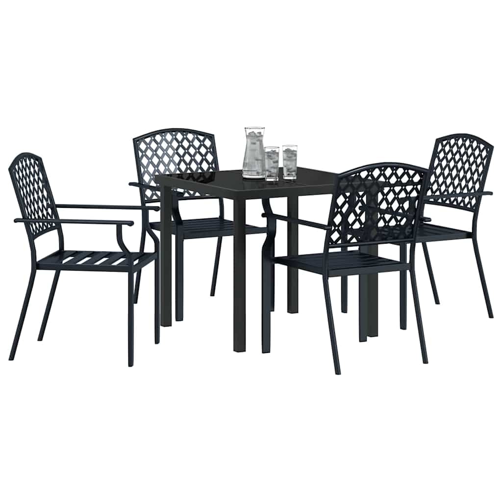 Set da Pranzo per Giardino 5 pcs Antracite