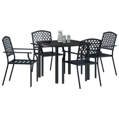 Set da Pranzo per Giardino 5 pcs Antracite