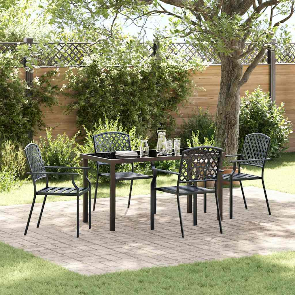 Set da Pranzo per Giardino 5 pcs Antracite