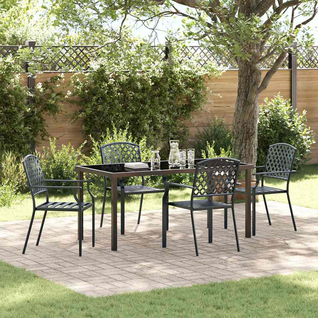 Set da Pranzo per Giardino 5 pcs Antracite