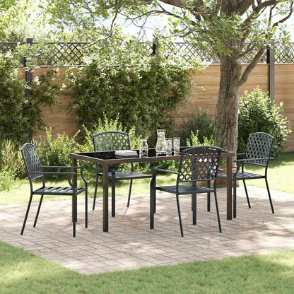 Set da Pranzo per Giardino 5 pcs Antracite